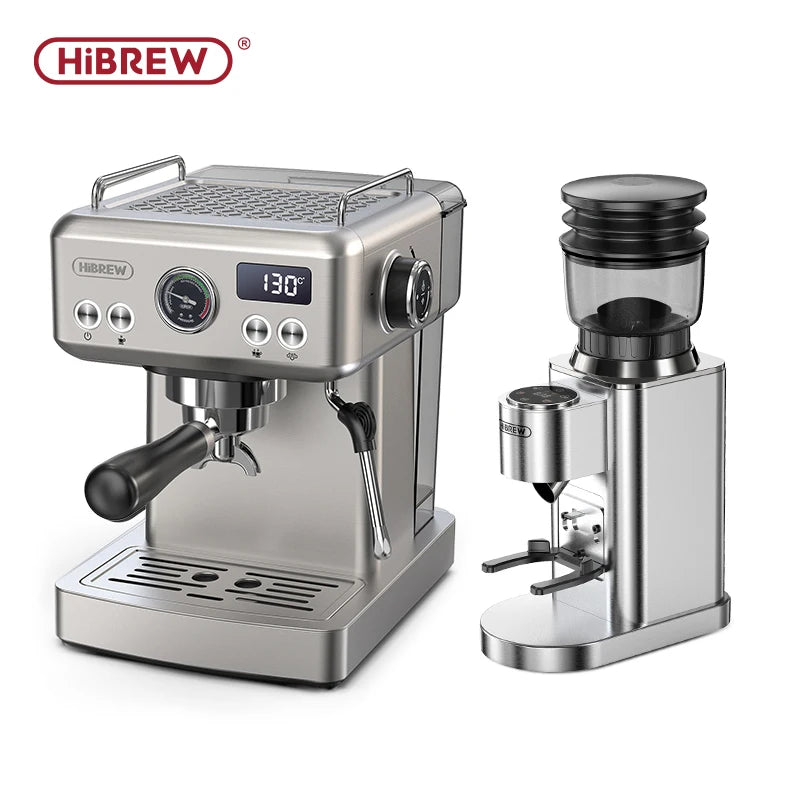 HiBREW 20Bar Halfautomatische Espressomachine Temperatuur instelbaar 58mm Filterdrager Koud/Warm Koffiezetapparaat Metalen behuizing H10A