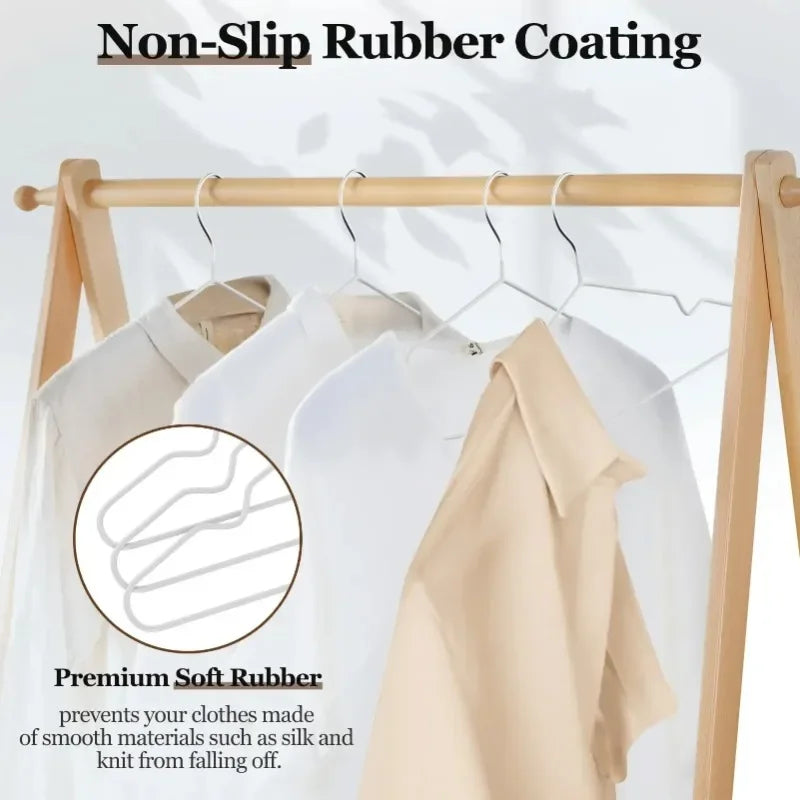 Stainless Steel Non-Slip Hangers Durable Heavy-Duty Wardrobe Organizers Suitable for Home Bathrooms Bedrooms Closets Wardrobes