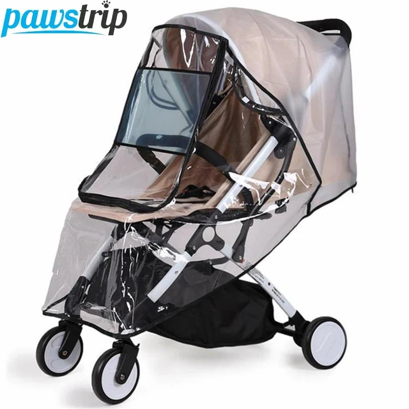 Universal Pet Stroller Rain Cover Waterproof Dog Cart Cover Transparent Cat Dog Cart Cover Stroller Rain Cover Pet Supplies