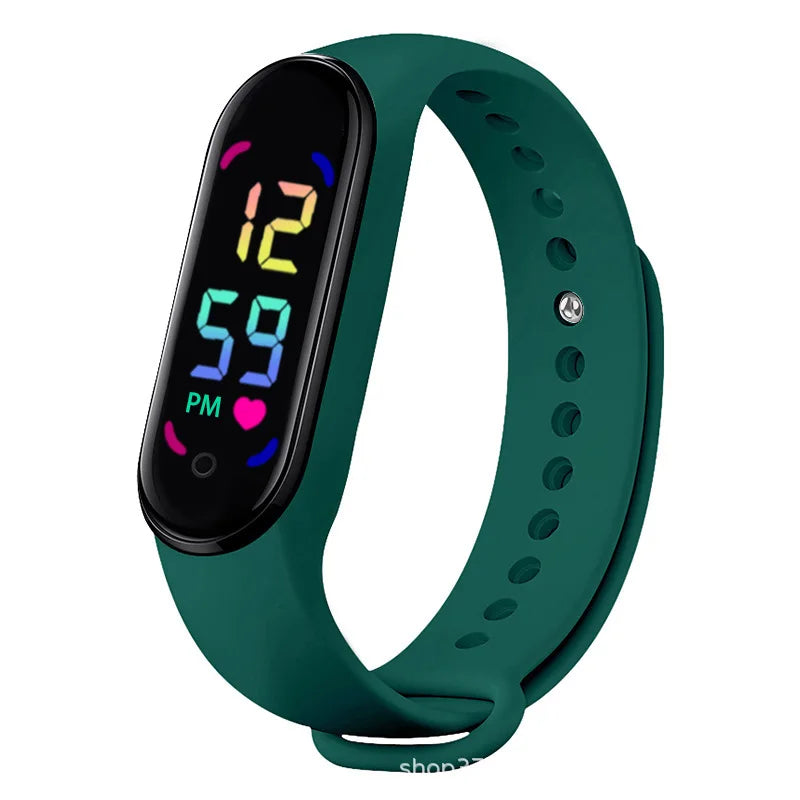 Montre connectée Lenovo avec bracelet anti-moustique à ultrasons, écran tactile LED et lumière dégradée colorée pour enfants en extérieur