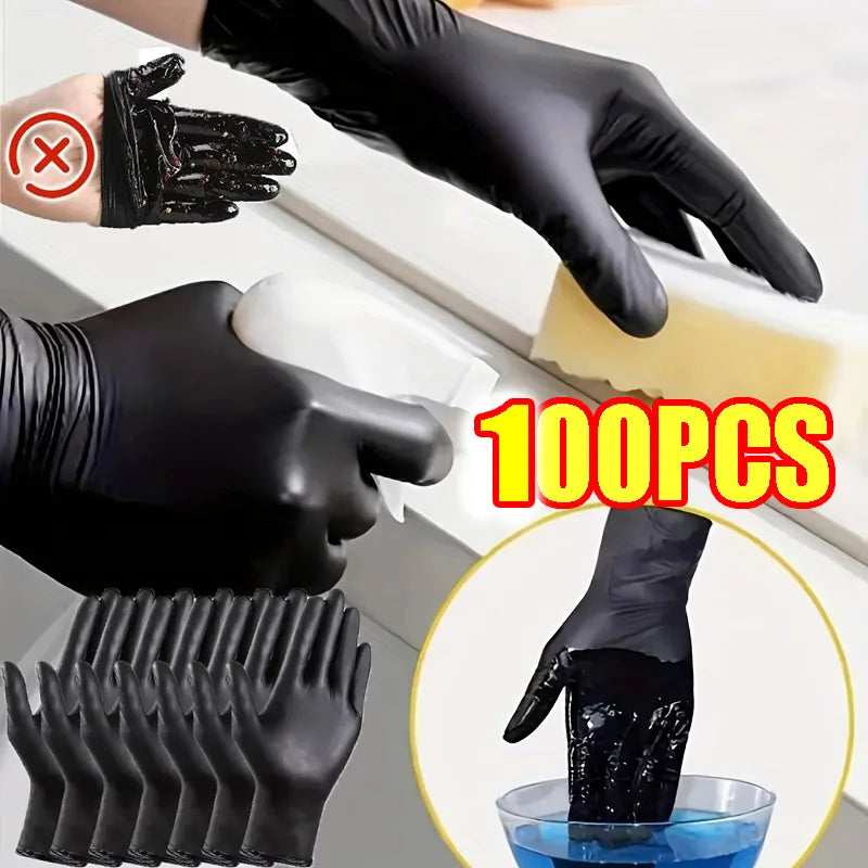 10-100pcs Rubber Gloves Disposable Nitrile Gloves for Household Cleaning Work Safety Tools Gardening Gloves Kitchen Cooking Tool
