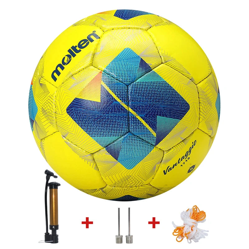 2026 Molten Soccer Ball Size 5 High Quality PVC/TPU with Pump for Outdoor Football Training and Match Game - Quality Shopping Centre