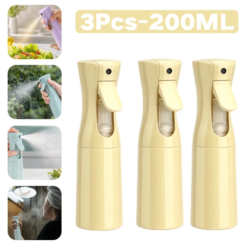 Continuous Spray Oil Spray Bottle Plastic Baking Oil Spray Bottle BBQ Cooking Garden Plant for Hair Salon Daily Moisturizing
