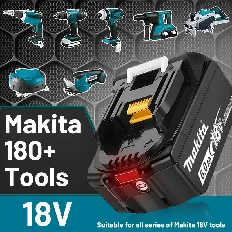 Makita 18V 6.0Ah Battery Original Lithium ion Rechargeable Battery 18V 6000mAh Replacement Battery BL1860 BL1850 BL1860B