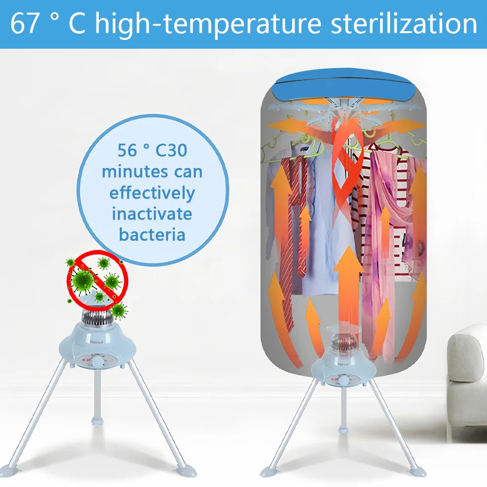 Home Clothing Dryer Electric Portable Clothes Dryer 220V EU Plug Baby Clothes Quick Dryer Machine with 180Min Timer