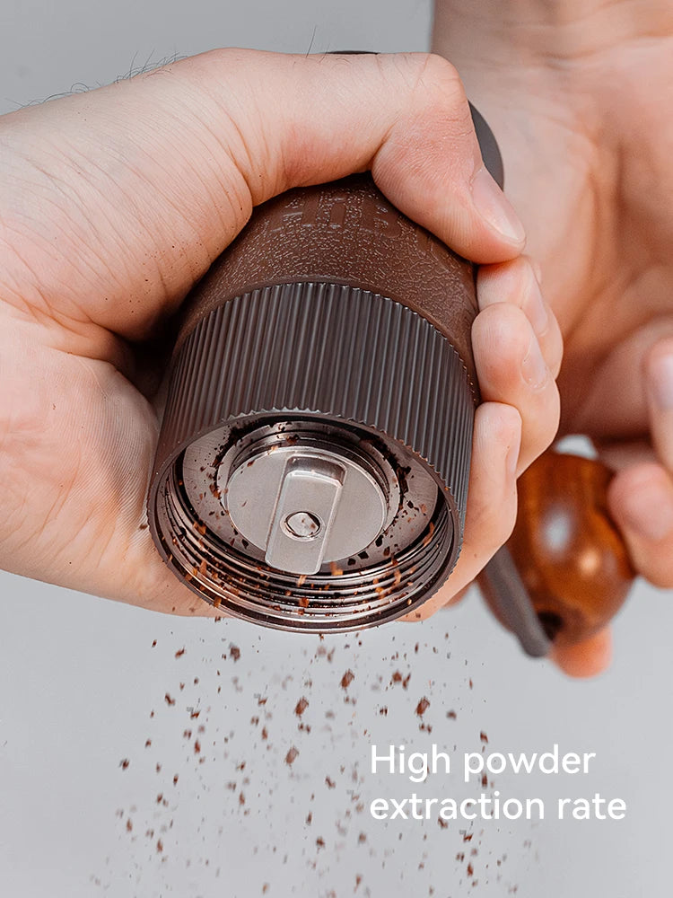 HiBREW Moulin à Café Manuel en Aluminium avec Meule Conique, Capacité 22g, Moulin à Café Manuel avec 11 Niveaux de Réglage pour Cafetière à Filtre