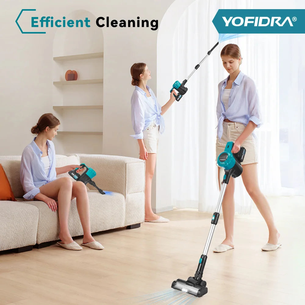 YOFIDRA 1500ML Borstelloze Elektrische Stofzuiger 27-30KPA Oplaadbare Stofafzuiger Reinigingsgereedschap voor Makita Accu Pin
