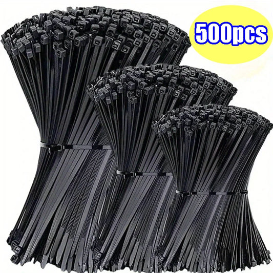 500/100 pièces Serre-câbles en nylon plastique autobloquants, attaches de câbles réglables pour maison et bureau