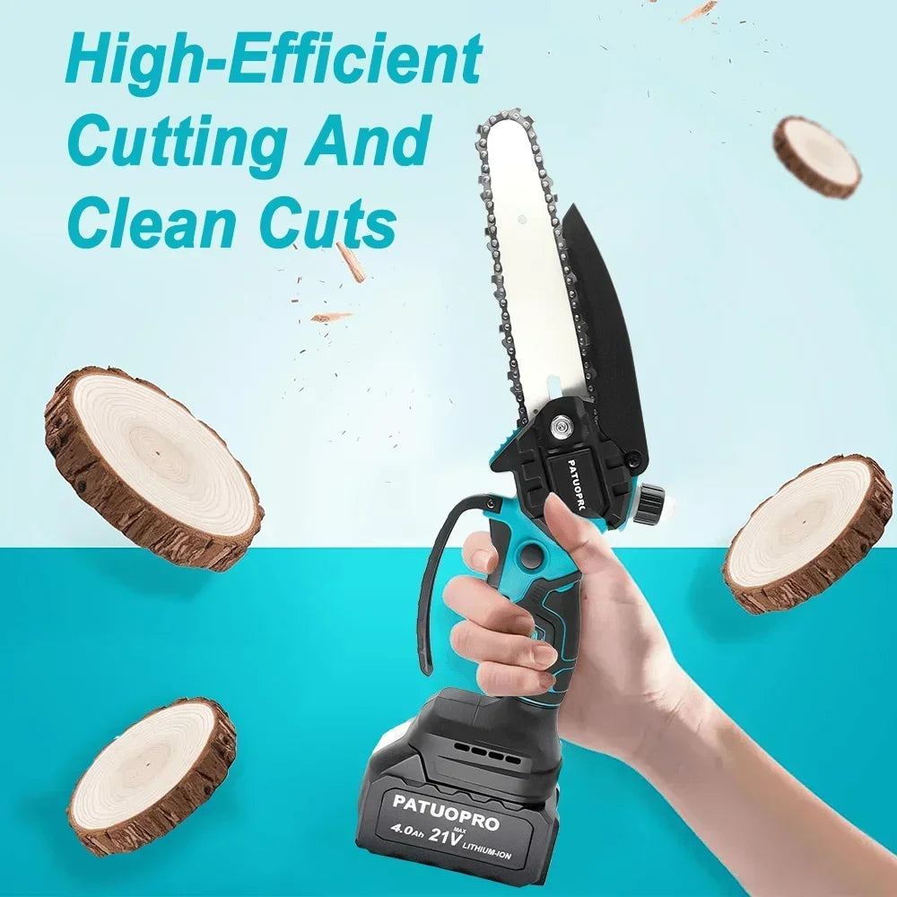 1200RPM Cordless Portable 6Inch Mini Electric Saw Brushless Mini Handheld Pruning Garden Logging Chainsaw For Makita 18V Battery