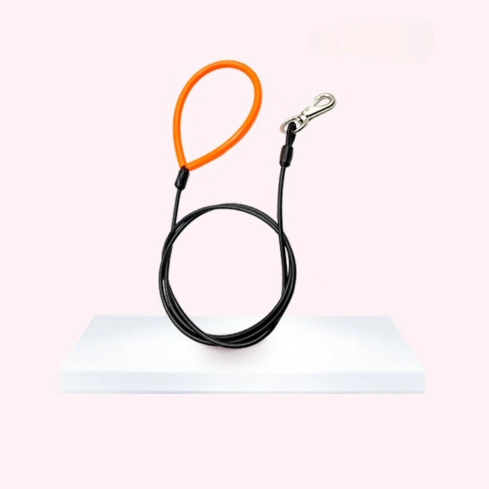 Dog Leash Steel Wire Dogs Chain Anti-Bite Leash for Dog Walking Traction Rope 200cm Long Chew Proof Dogs Leashes Pet Accessories