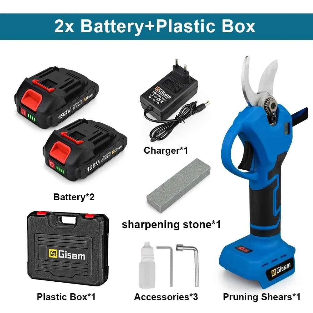 Gisam 30mm Cordless Pruner Shear for Efficient Fruit Tree and Bonsai Pruning with Makita 18V Battery