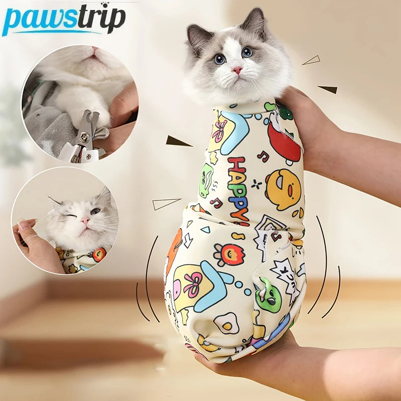 Pet Grooming Fixed Cloth Self-adhesive Kitten Wrap Anti-scratch Pet Fixed Cloth for Cats Pet Fixed Tool Cat Accessories