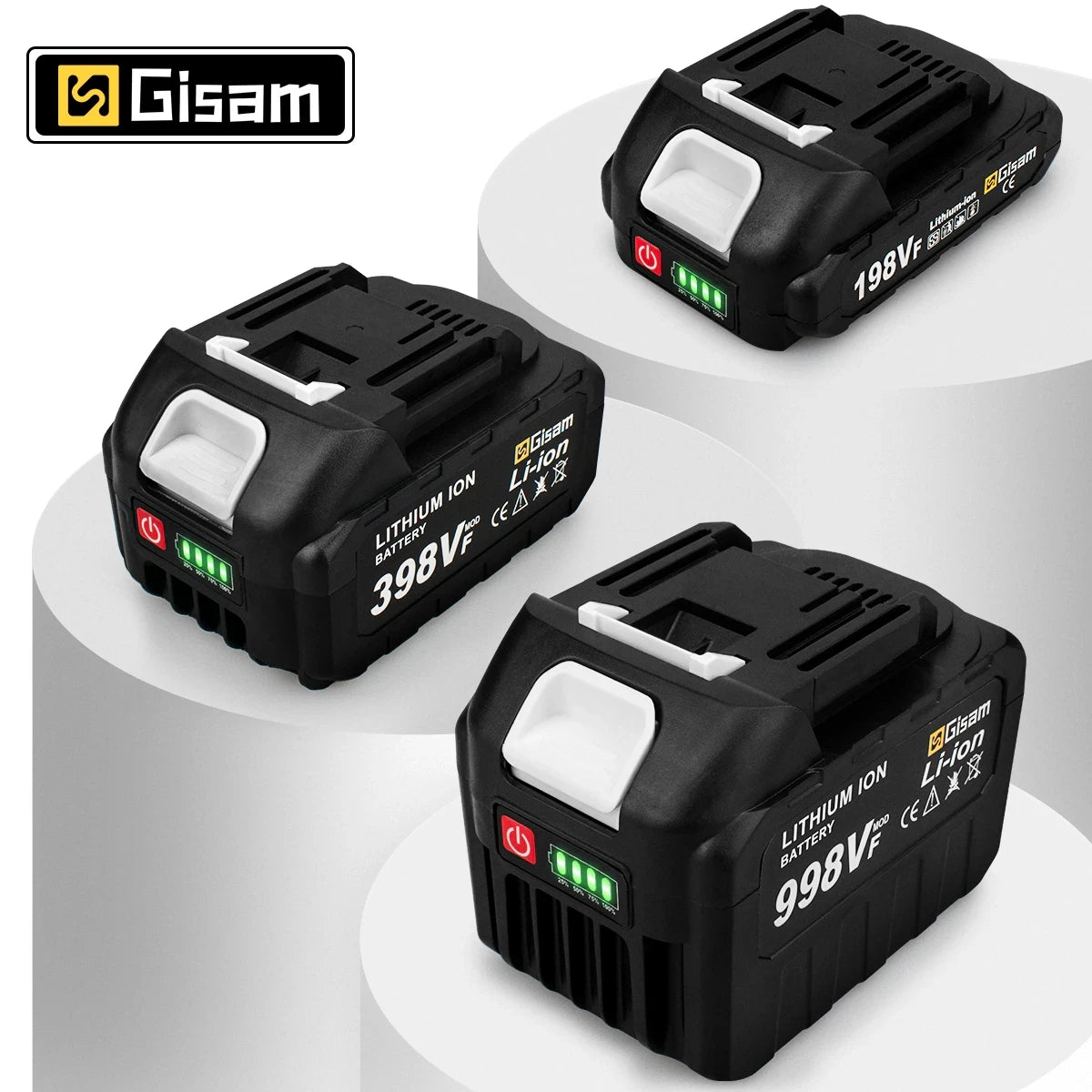 Gisam Oplaadbare Accu 4.5Ah 4.0Ah 2.0Ah Lithium-ion Accu 198VF 398VF 928VF Li-ion Accu voor Makita 18V accu Pin