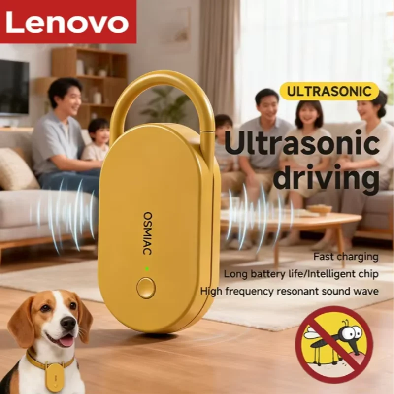 Lenovo New  Ultrasonic Repeller Rechargeable Mosquito Mouse Rat Deterrent Anti Pest Control Lock Head For Home Vehicle Camping