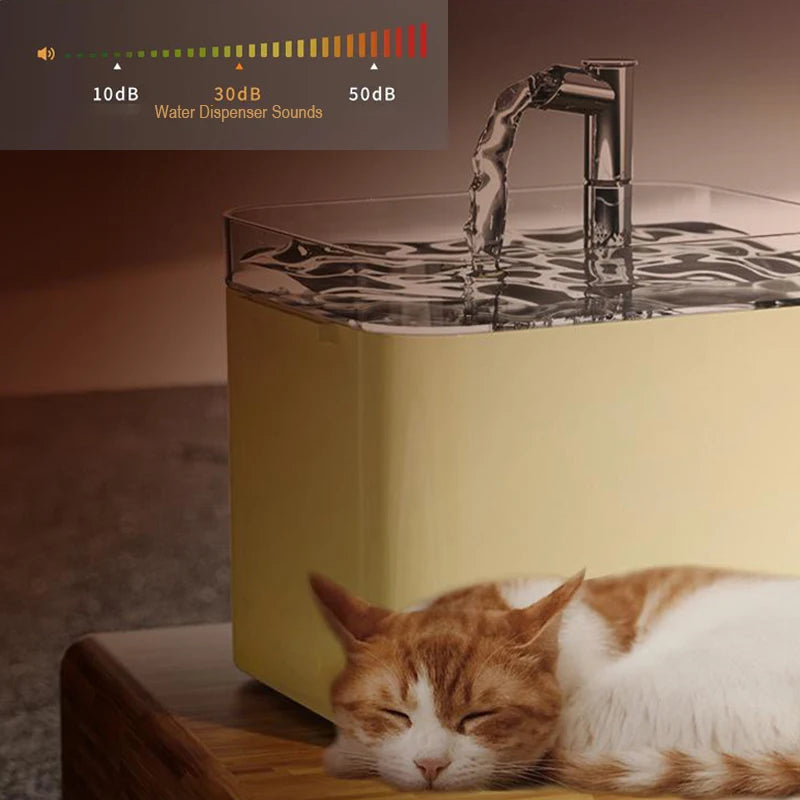 2.5L Automatic Cat Water Fountain USB Electric Pet Water Dispenser with Anti-Dry Burning Feeder Bowl for Kittens - Quality Shopping Centre