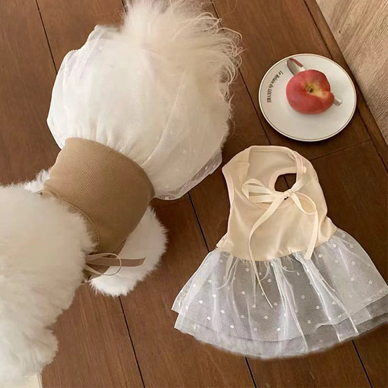 Summer Dog Dresses Breathable Pet Dog Skirts for Small Dogs Cats Chihuahua Yorkie Sweet Skirts Thin Dog Clothes Pet Supplies