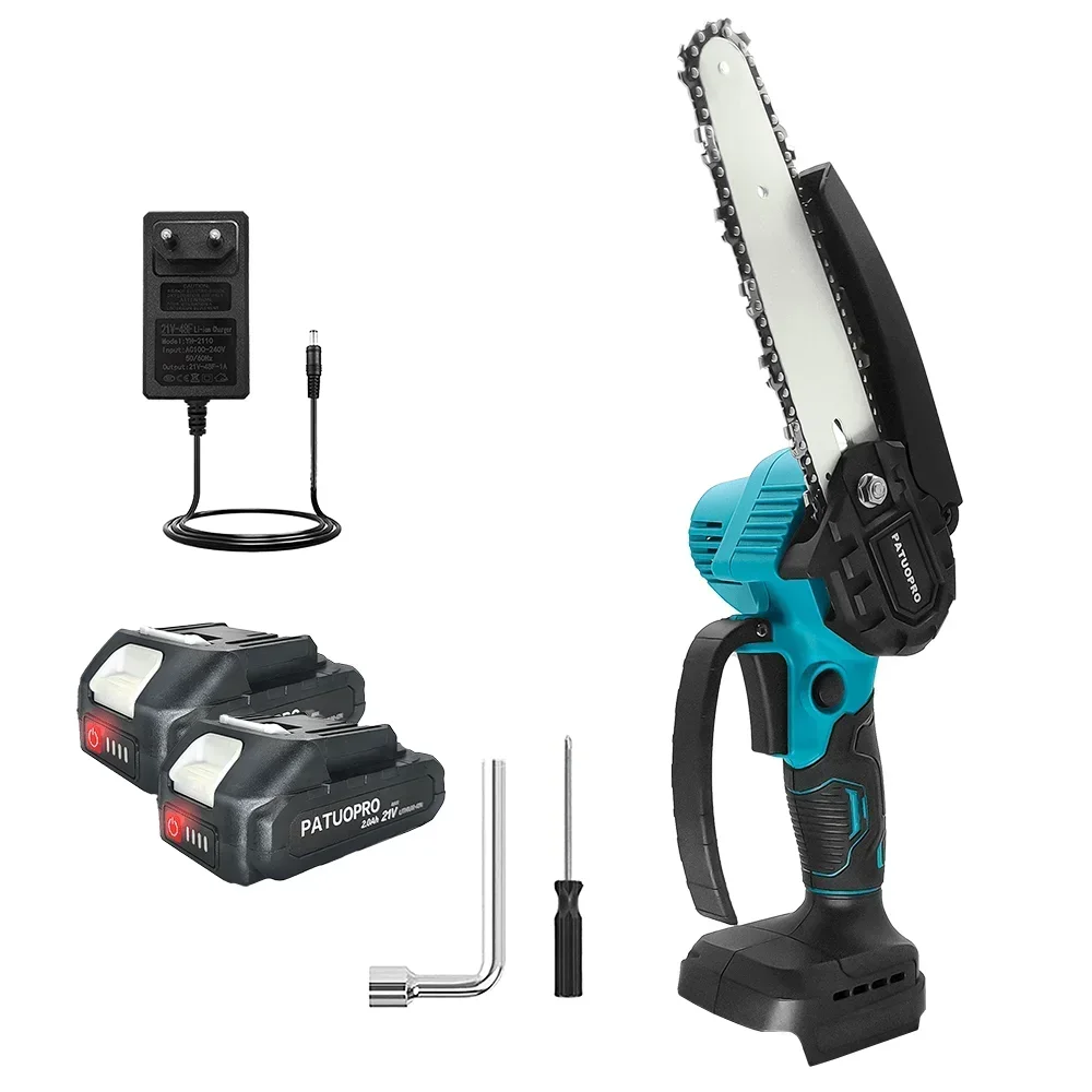1200RPM Cordless Portable 6Inch Mini Electric Saw Brushless Mini Handheld Pruning Garden Logging Chainsaw For Makita 18V Battery