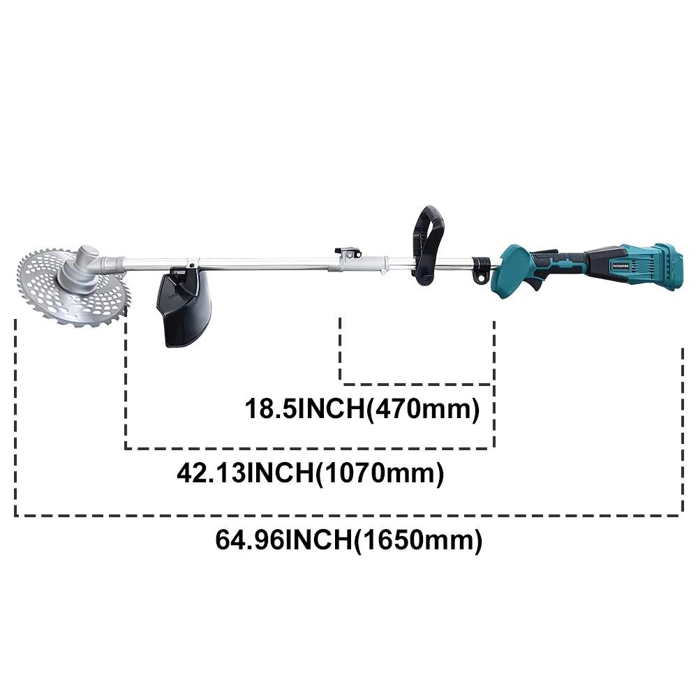 9 inch borstelloze snoerloze grasmaaier elektrische grassnijder trimmer in lengte verstelbaar tuingereedschap voor Makita 18V accu