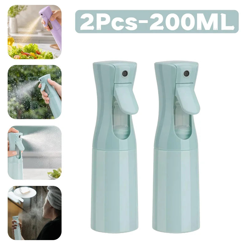 Continuous Spray Oil Spray Bottle Plastic Baking Oil Spray Bottle BBQ Cooking Garden Plant for Hair Salon Daily Moisturizing