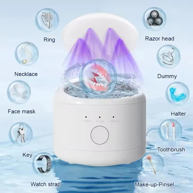 2026 New Electric Braces Box Cleaning Box Multifunction Invisible Retainer Denture Clean Machine Jewelry Orthodontic Cleaner