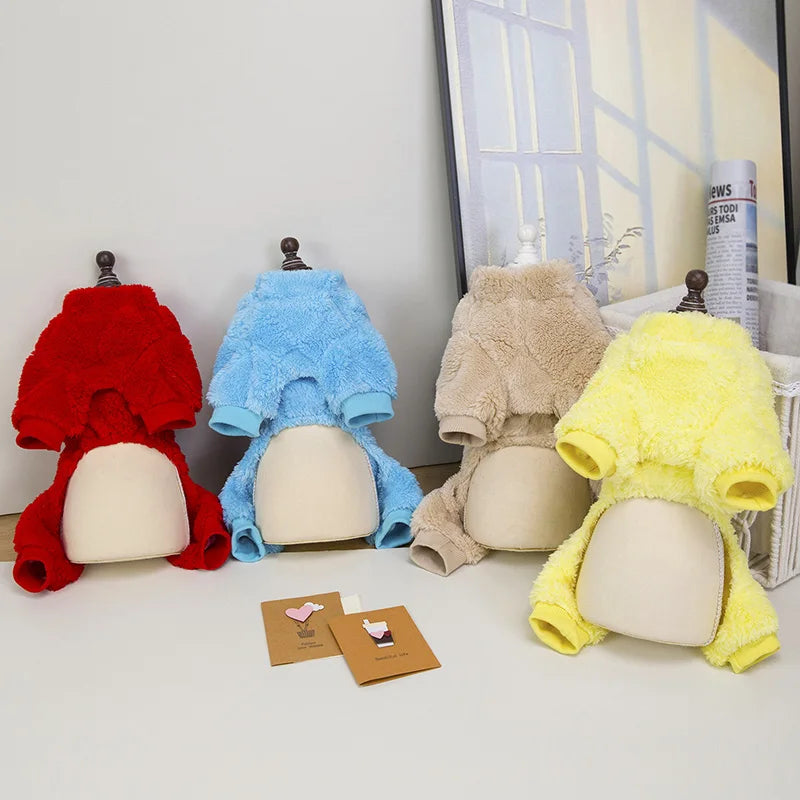 Pet Dog Jumpsuit Warm Fleece Dog Clothes for Small Medium Dogs Puppy Clothes Chihuahua mascotas Clothing Pet Supplies