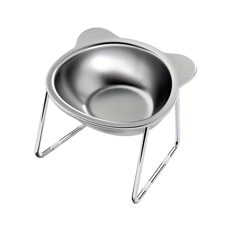 Stainless Steel Cat Bowl Elevated Cat Feeder Protection Neck Anti-Choking Pet bowl for Cats Small Dogs Cat Accessories