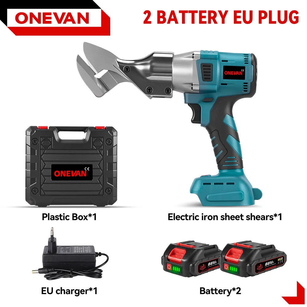 ONEVAN 880NM Brushless Electric Iron Scissors Sheet Metal Cutting Cutter Industrial Shear Power Tool For Makita 18V Battery pin