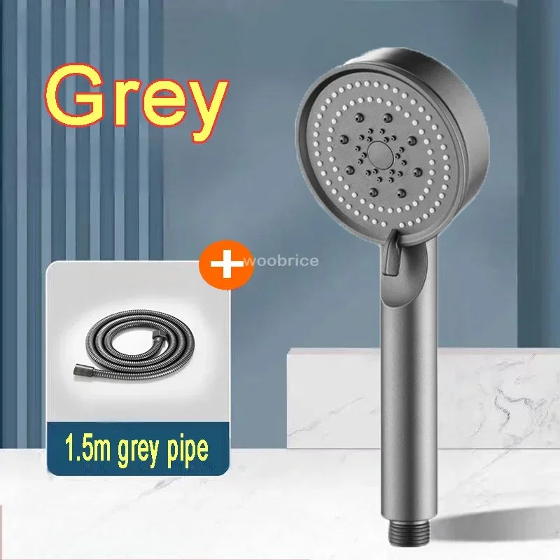 5 Modes Shower Head High Pressure Shower Head Water Saving  Adjustable High Pressure Shower Head Set Bathroom Accessories