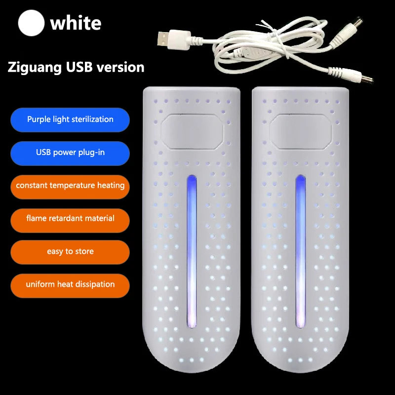 Intelligente schoenendeodorant-droger, droogmachine, constante temperatuurverwarming, USB draagbare schoen- en sokkendroger met timer voor op reis, nieuw
