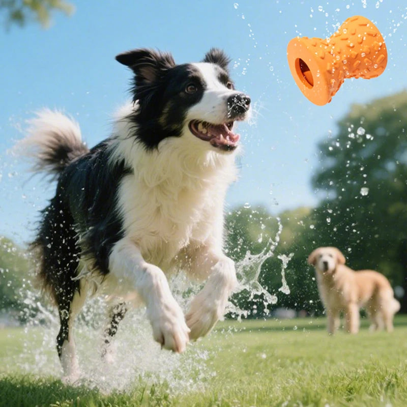 Rubber Durable Dog Chew Toys Interactive Pet Leaking Food Toys for Small Large Dogs Bite Resistant Puppy Tooth Cleaning Toy