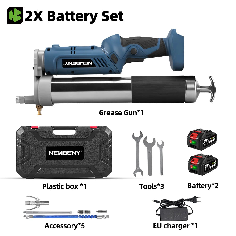 YOFIDRA 14000PSI Electric Grease Gun 180° Rotatable High Pressure Lubricating Bearing Oil Injector Tool For Makita Battery Pin