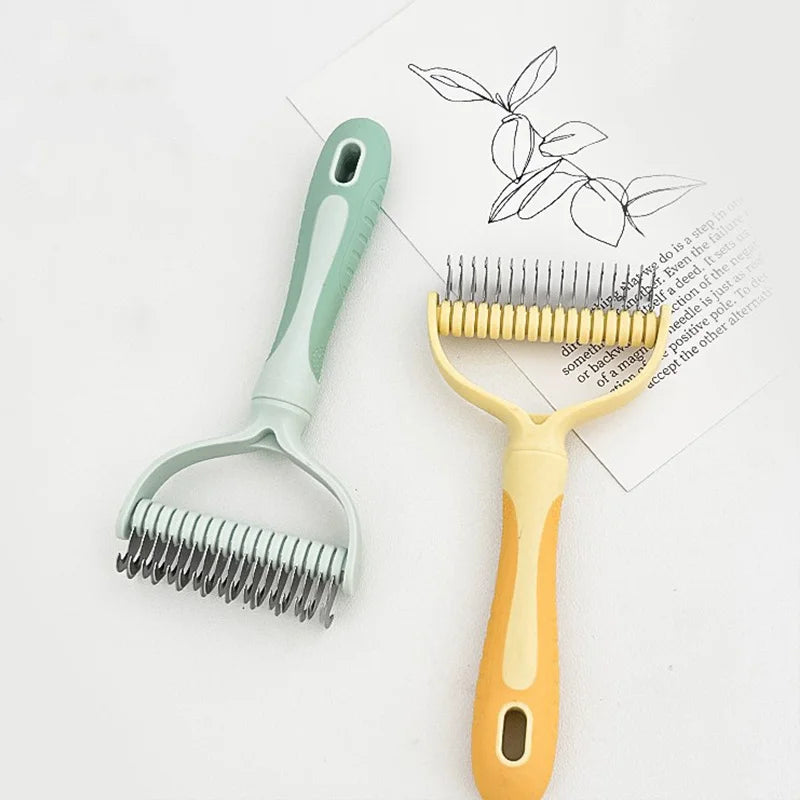 Double Sided Pet Hair Remover Dog Deshedding Brush Puppy Knotted Comb for Cats Dogs Cat Hairbrush Pet Grooming Supplies