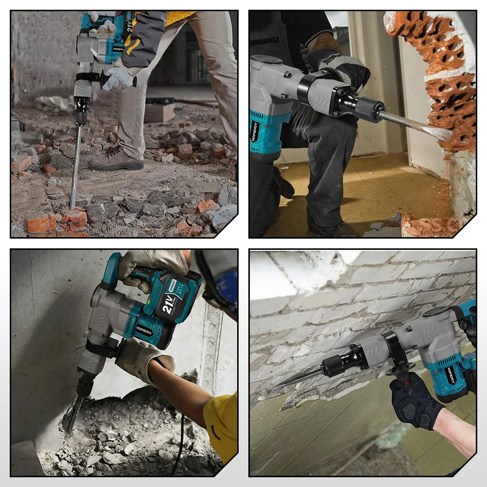 Perceuse à percussion et visseuse sans fil YOFIDRA 6000W, outil rotatif électrique haute performance compatible avec les batteries Makita