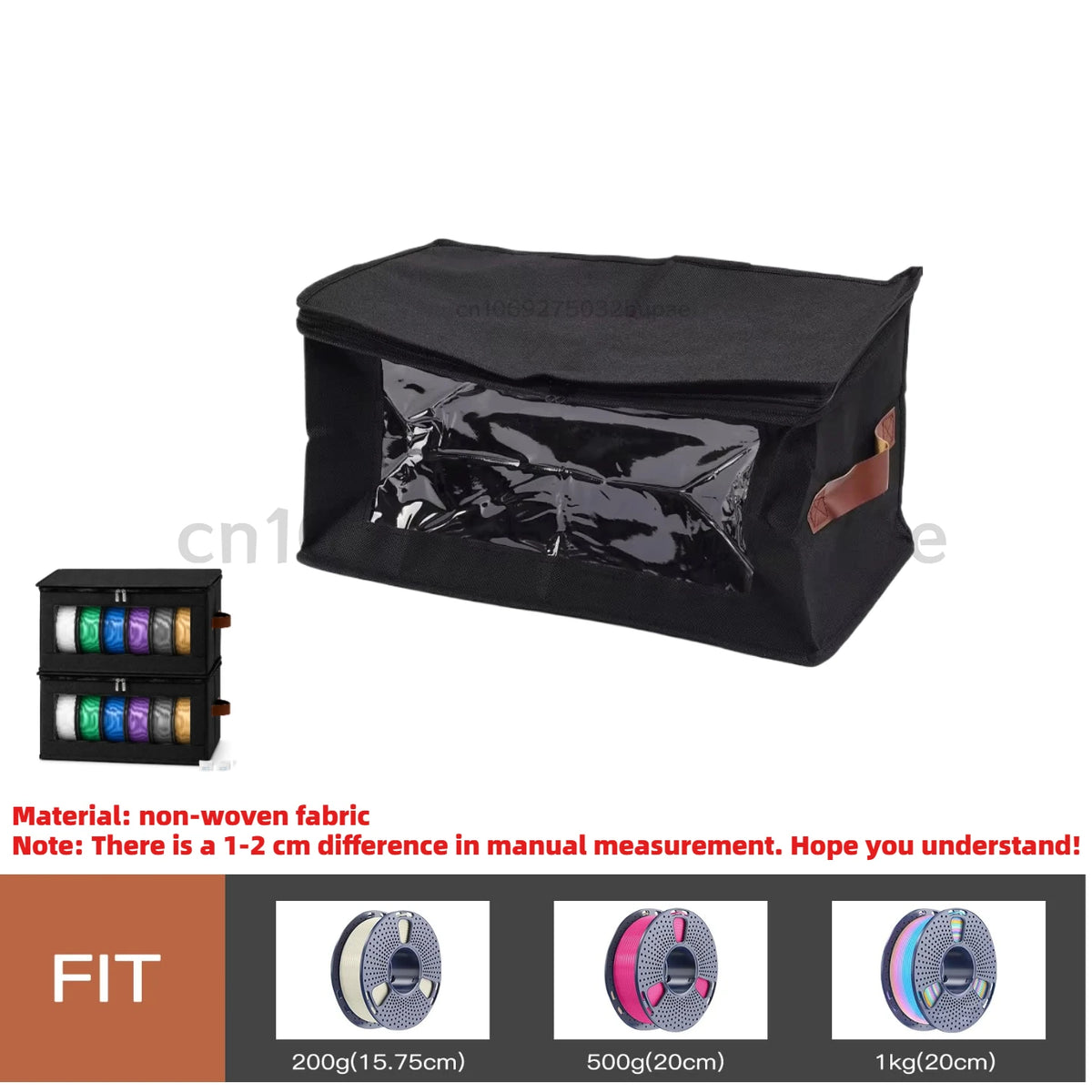 3D Printer Filament Storage Containers Non Woven Printer Filament Toy Storage Box Visible Dustproof Sorting Storage Bag