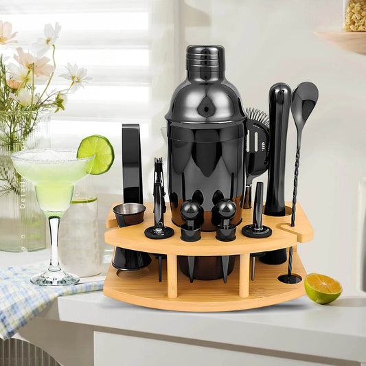 Cocktail Set Professional Stainless Steel 12-Piece Cocktail Shaker Kit,750ML Cocktail Mixer Wine Martini Boston Shaker Bar Tool - Quality Shopping Centre