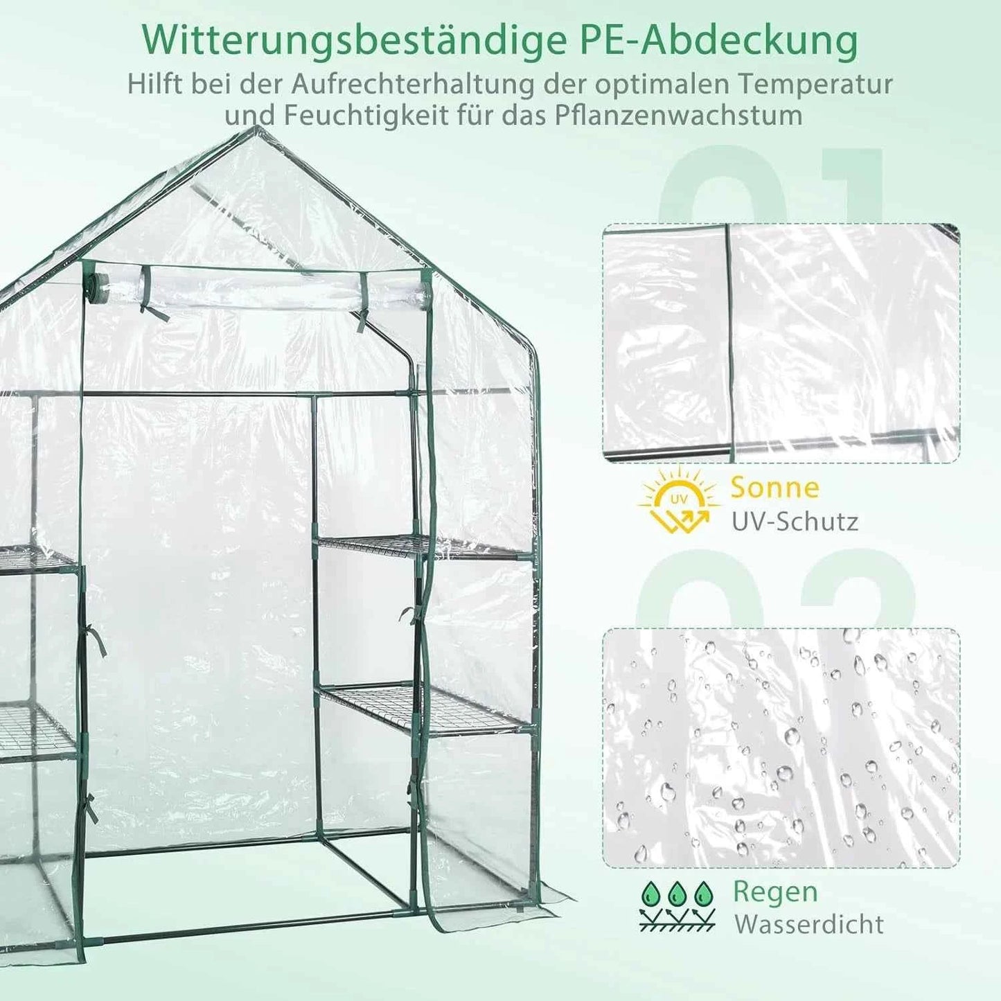 Greenhouse, Foil Greenhouse, Tomato House, Plant House, Foil House, Foil Tent , 143 x 73 x 195 cm