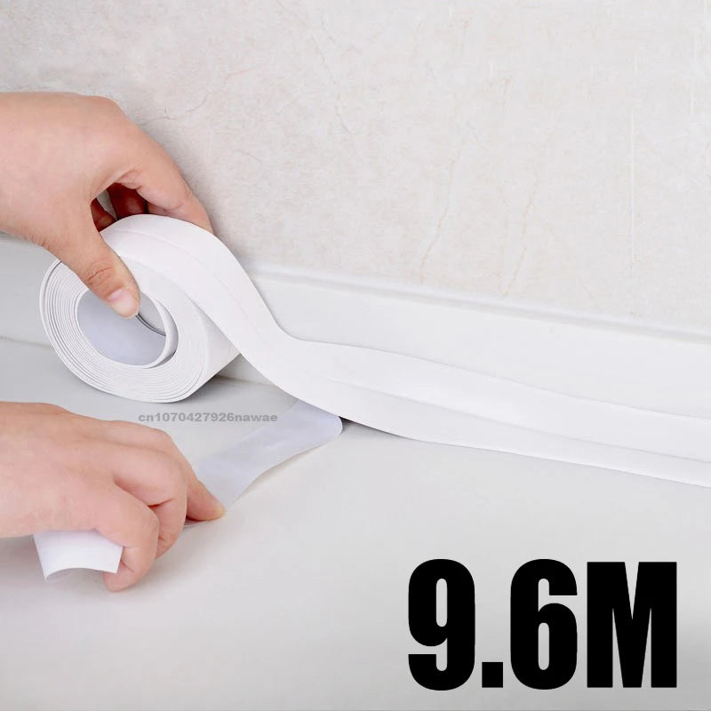 Waterproof Sealing Tape PVC Self Adhesive Bathroom Bath Wall Glue Sticker Kitchen Sink Caulk Mold Proof Seal Covering Tape Strip