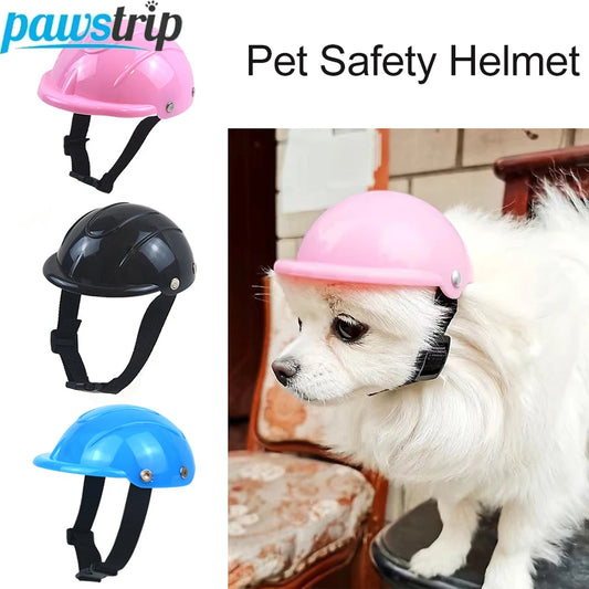 Pet Dog Safety Helmet Adjustable Cat Bicycle Motorcycle Helmet Pet Headgear for Small Dogs Cats Dog Head Protection Pet Supplies