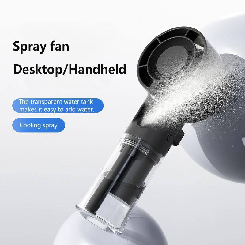 Mini humidificateur portable Lenovo, ventilateur brumisateur à main, ventilateur rechargeable avec pulvérisation d'eau pour l'extérieur