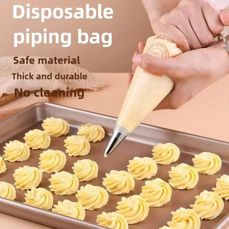 Disposable Cream Pastry Bag Pastry Piping Bag Cake Decorating Tools Cupcake Piping Kitchen Baking Accessories 200/100PCS