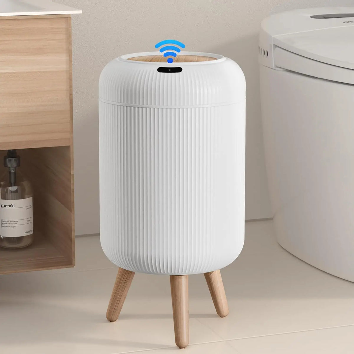 2025 New Smart Dustbin with Lid Automatic Sensor Kitchen Trash Bin Electric Garbage Bin for Kitchen/Bedroom/Living Room/Office