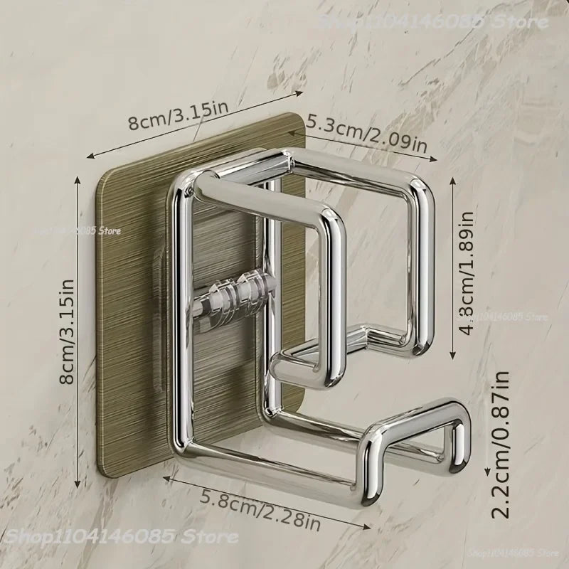 Stainless Steel Washbasin Hook Multifunction Punch-free Kitchen Bathroom Rack Basin Storage Rack Towel Hanging Holder