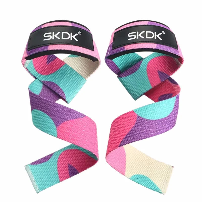2Pcs Weightlifting Wrist Straps Strength Training Adjustable Non-slip Gym Booster Bands Fitness Lifting Support Sports Grip Band