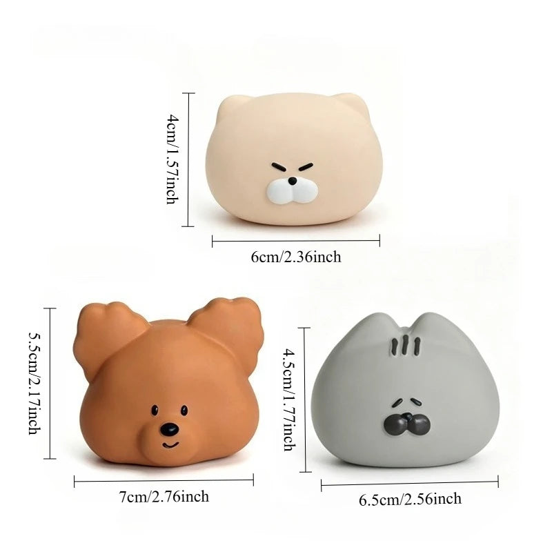 Jouet à mâcher pour chien, balle grinçante pour animal de compagnie, soin des dents, dessin animé en latex de caoutchouc, jouet interactif de dressage pour chiot, fournitures pour chien