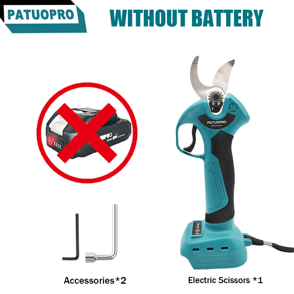 Borstelloze elektrische snoeischaar, draadloos en oplaadbaar, elektrische tuinschaar voor Makita 18V-accu