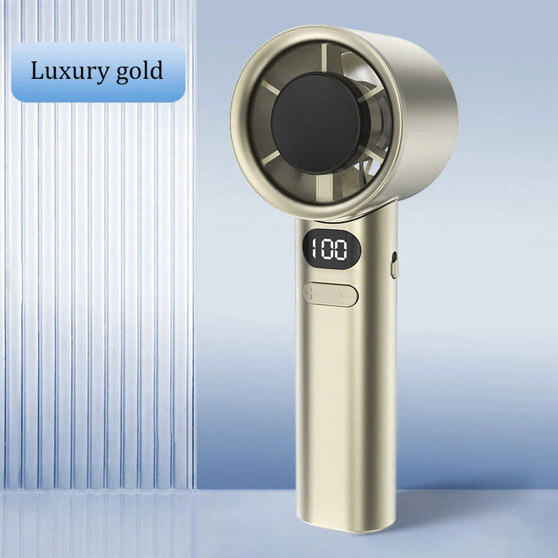 Lenovo Ice Compress High-Speed Cooling 3000mah USB Rechargeable Portable Fan LED Digital Display Handheld Fan Electric Hand Fan
