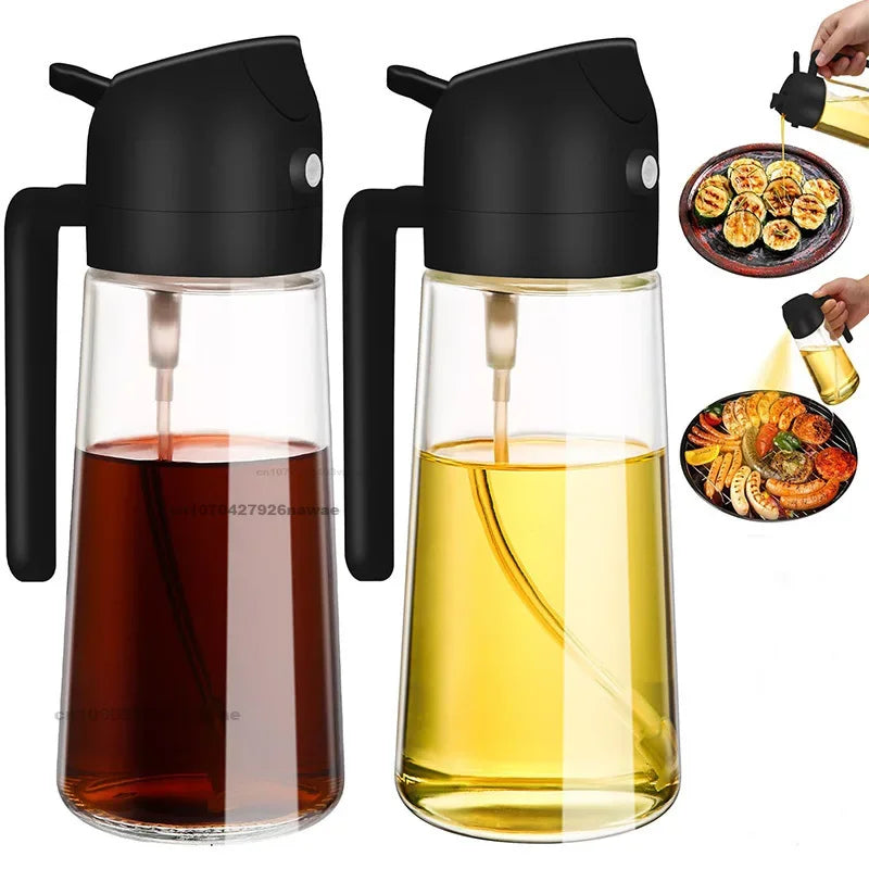 Spray Oil Sprayer Bottle Kitchen Oil Cruet Spray Oil Dispenser Olive Kitchen Gadgets Salt Shaker Vaporizer Cruet for Camping BBQ