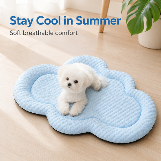 75x52cm Pet Cooling Mat Cloud Shape Dog Cat Summer Bed Breathable Puppy Sleeping Mat Anti Slip Cat Mat Dog Accessories