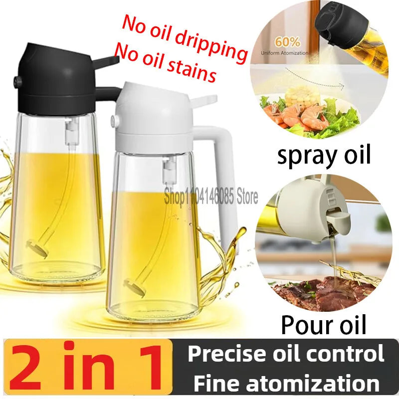 Spray Oil Sprayer Bottle Kitchen Oil Cruet Spray Oil Dispenser Olive Kitchen Gadgets Salt Shaker Vaporizer Cruet for Camping BBQ