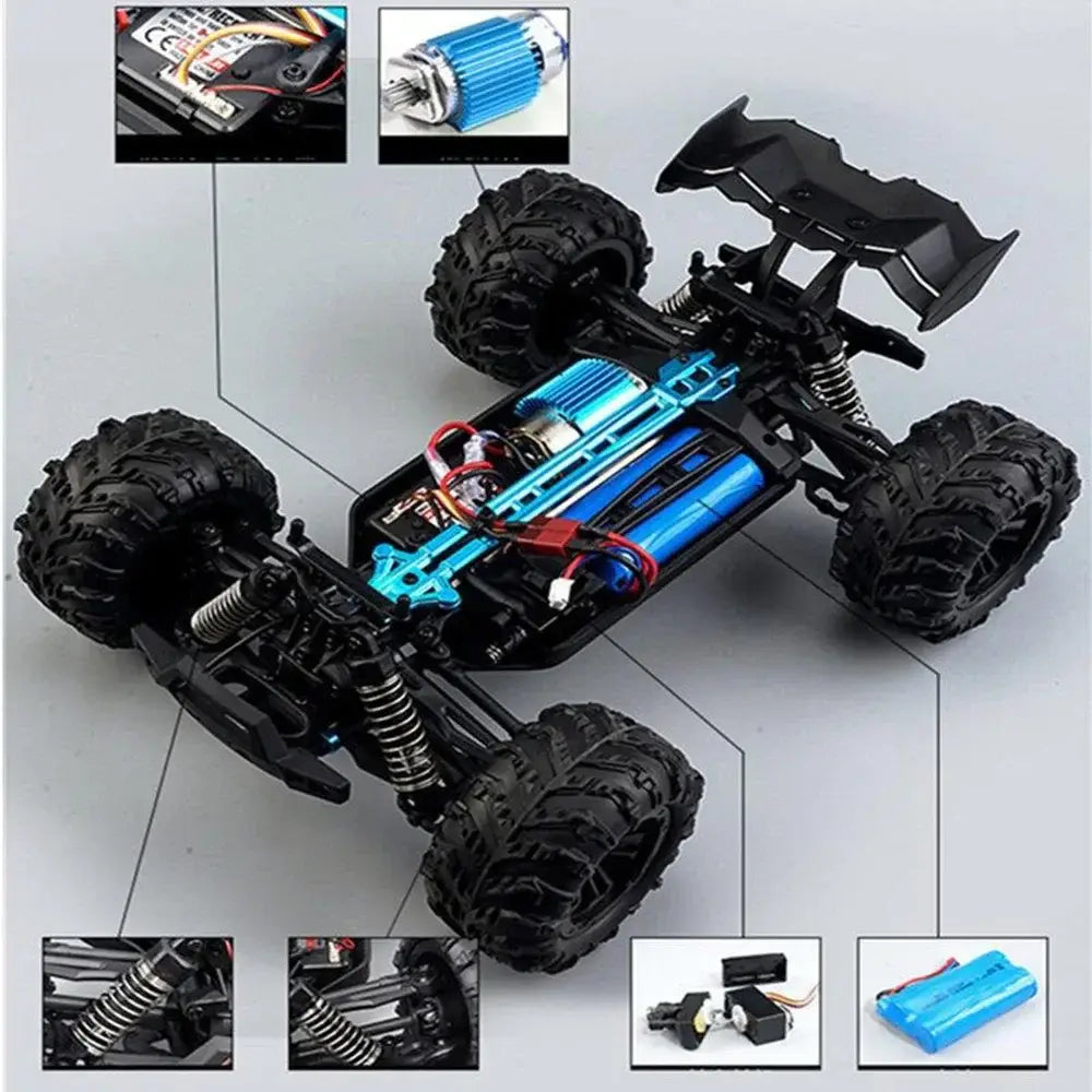 WLtoys 1:16 Scale Large RC Car 50km/h High Speed 4WD Children Toy for Boys Remote Control Car 2.4G Off Road Monster
